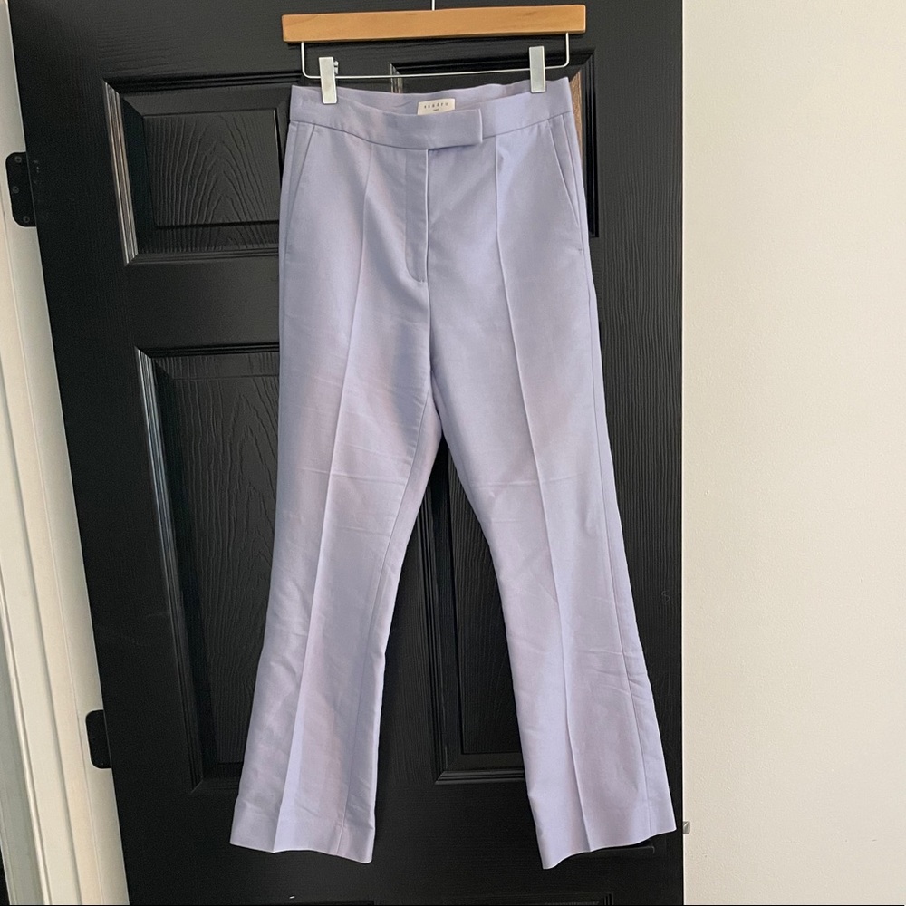 Sandro cropped wool periwinkle pants size small